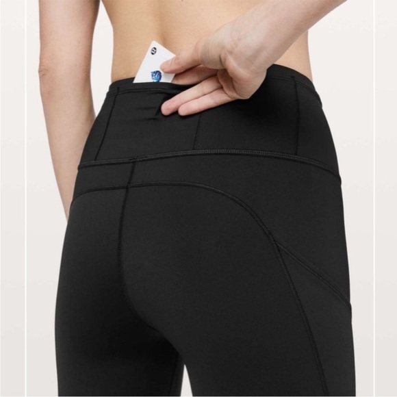 Lululemon Fast & Free Full Length Tight *Non-Reflective 28" Black Women's Size 4 - Picture 7 of 11